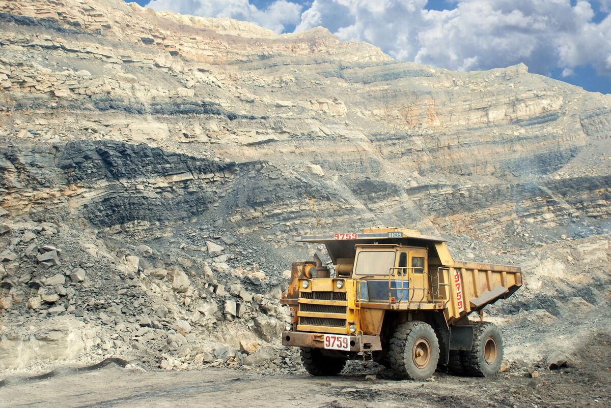 Haul truck operating in an open-pit mine